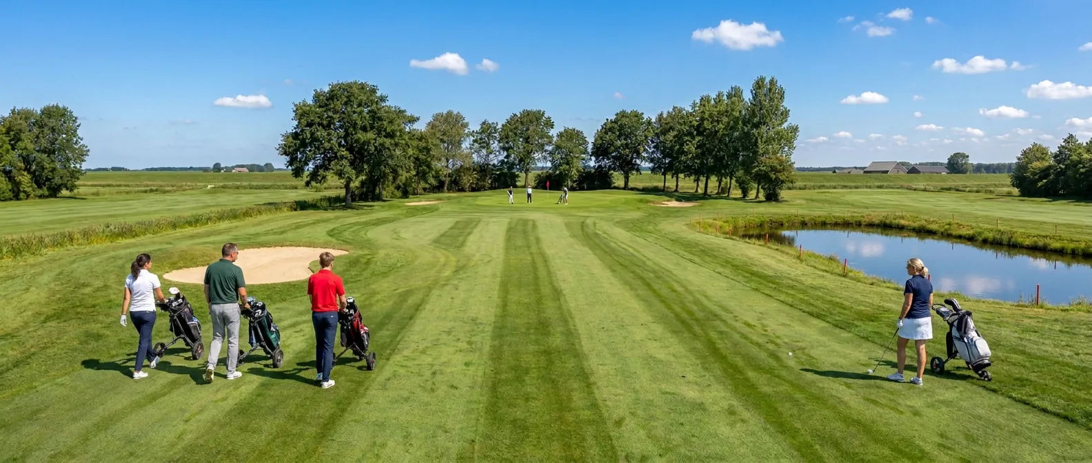Golfers op de fairway